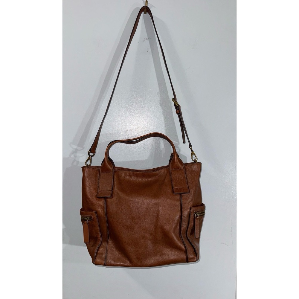 Fossil Emmerson crossbody shoulder handbag brown leather with handles - Picture 5 of 11